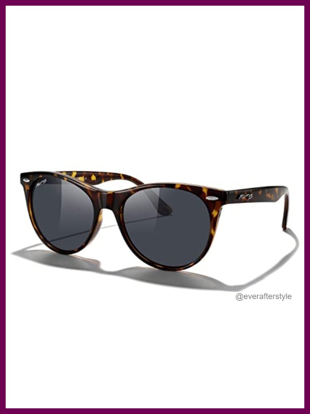 Round Polarized UV400 Sunglasses Full Rim Lightweight Women